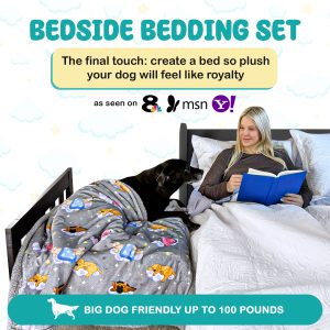 sleepy hippo dog bed attachment to human bed extender for dogs cosleeper extension