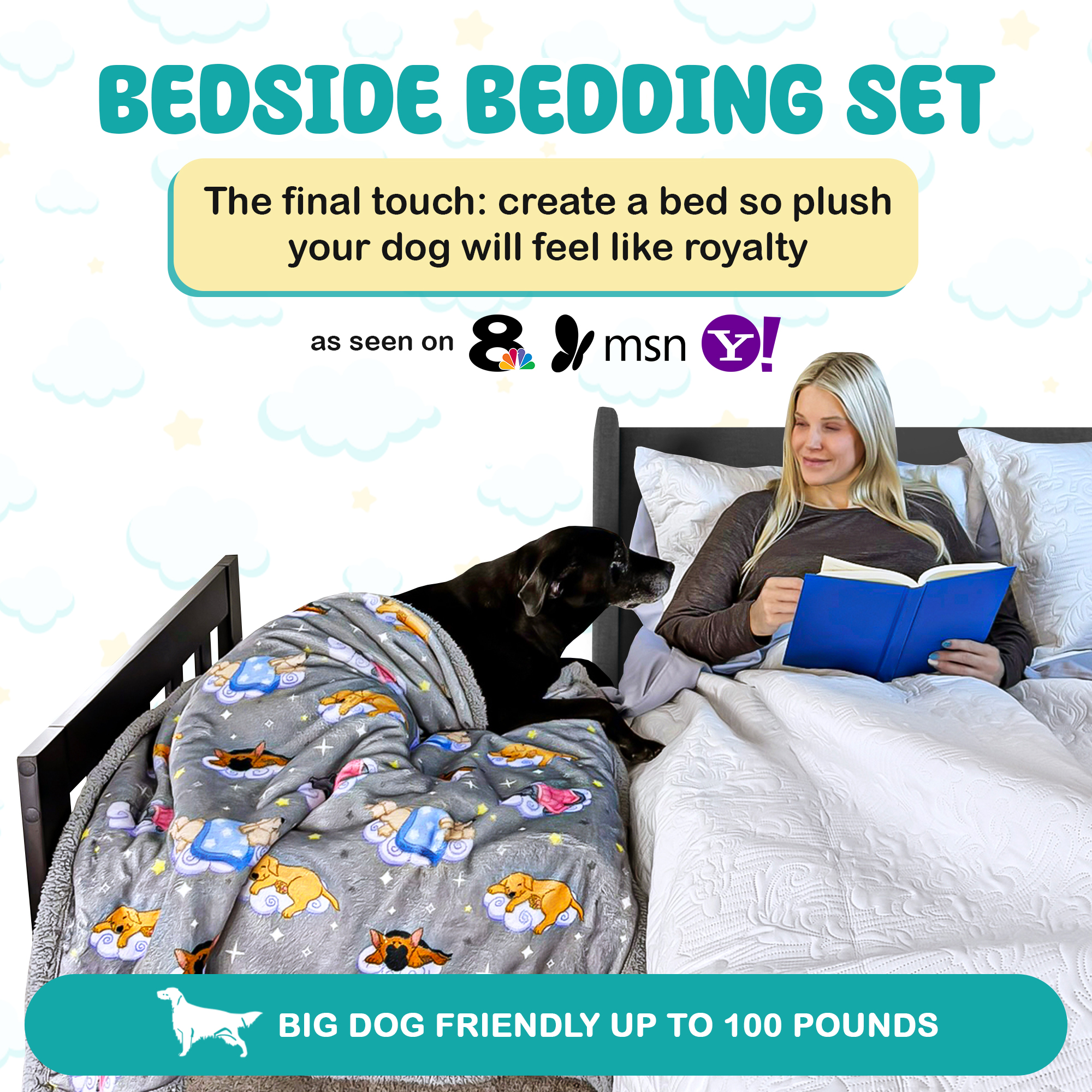 sleepy hippo dog bed attachment to human bed extender for dogs cosleeper extension