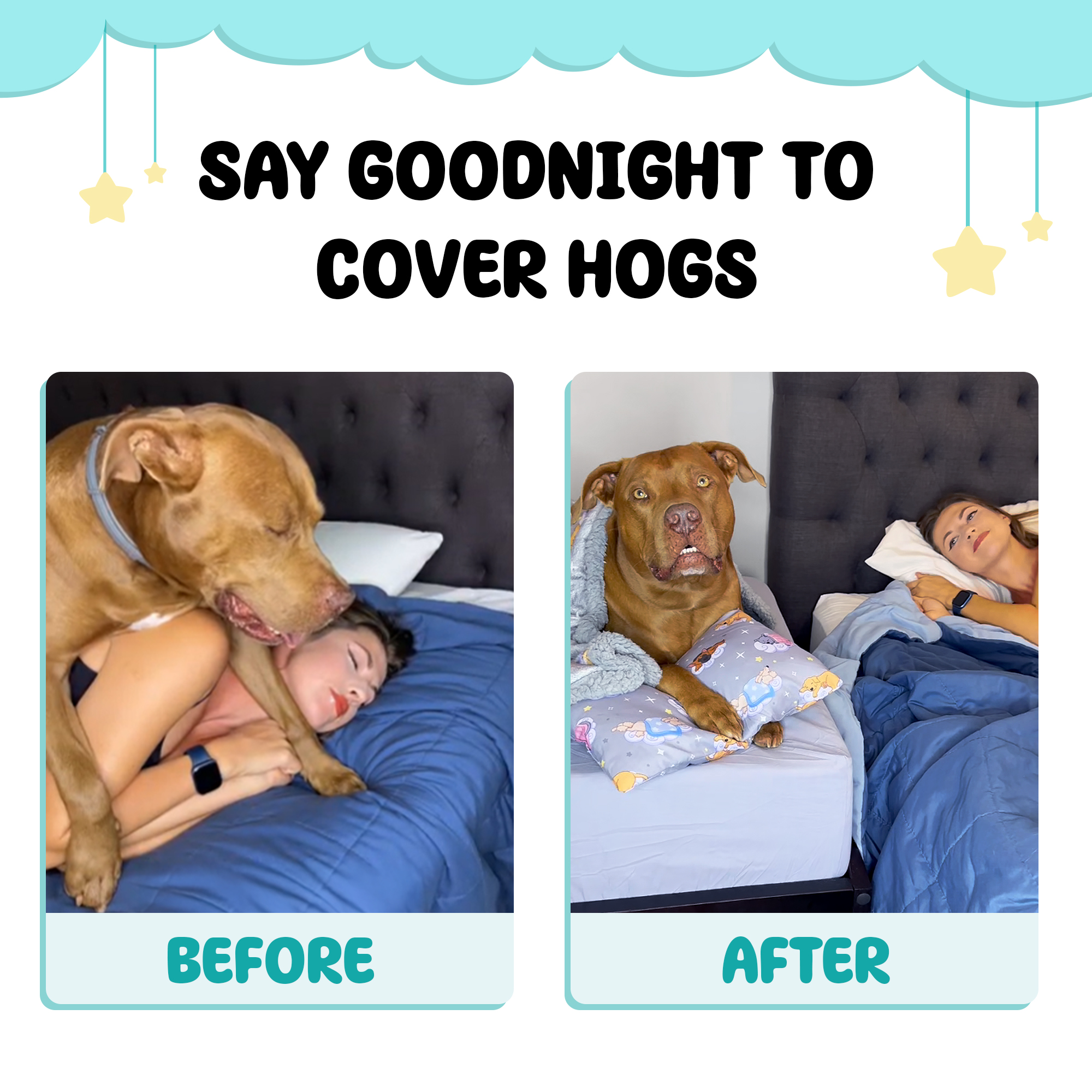 sleepy hippo dog bed attachment to human bed extender for dogs cosleeper extension